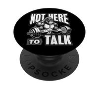 Gorilla Gym Not Here to Talk Serious Workout Lover Cadeaux PopSockets PopGrip Adhésif