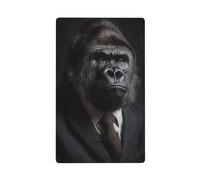 Gorilla in A Suit with A Tie Single Toggle Blank Wall Plate Light Switch Cover Decorative 1 Gang for Kitchen Room Bathroom Size 11.4 x 7 cm