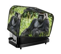 Gorilla In The Grass Housse matelassée pour grille-pain 2 tranches pour petit appareil électroménager avec poignée pour décoration de table de maison ou de cuisine