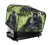 Gorilla In The Grass Housse matelassée pour grille-pain 4 tranches pour petit appareil électroménager avec poignée pour décoration de table de maison ou de cuisine