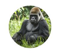 Gorilla In The Grass Lot de 1 pin's ronds en métal pour photos, loisirs créatifs, Noël, projets de fête, taille unique, Pas de gemme