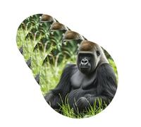 Gorilla in the Grass Lot de 4 cartes désodorisantes pour voiture pour homme et femme - Accessoires de voiture mignons - Diffuseur de parfum durable à suspendre - Tablettes d'aromathérapie pour voiture