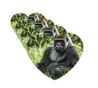 Gorilla in the Grass Lot de 4 cartes désodorisantes pour voiture pour homme et femme - Accessoires de voiture mignons - Diffuseur de parfum durable à suspendre - Tablettes d'aromathérapie pour voiture