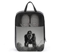 Gorilla in The Grass Sac à chaussures de voyage étanche avec fermeture éclair et poignée Taille unique, Style :, Taille unique, Sacs à chaussures pour le voyage