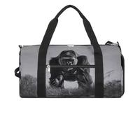 Gorilla in The Grass Sac de sport pour homme et femme avec compartiment à chaussures étanche Sac de voyage Sac de sport pour salle de sport Yoga, Gorille dans l'herbe, Taille unique
