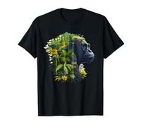 Gorilla Jungle T-Shirt Double Exposure - Wildlife Art T-Shirt