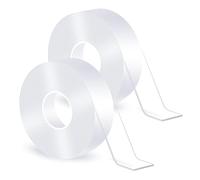 Gorilla Lot de 2 rouleaux de ruban adhésif double face robuste pour un montage sûr et amovible pour murs, affiches, tapis (3 m x 2 cm x 1 mm)