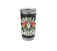 Gorilla Mode Haltérophilie Singe Entraînement Musculation Gobelet isotherme en acier inoxydable double paroi