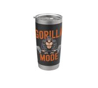 Gorilla Mode Haltérophilie Singe Entraînement Musculation Gobelet isotherme en acier inoxydable double paroi