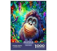 Gorilla Puzzle 1000 Pièces Educa Jouet en Bois Cadeau Unique De l'art De La Décoration Jeu Éducatif Challenge Toy Adultes Et Enfants À Partir De 14 Ans 70x50cm/1000pcs
