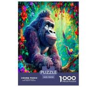 Gorilla Puzzle 1000 Pièces Educa Jouet en Bois Cadeau Unique De l'art De La Décoration Jeu Éducatif Challenge Toy Adultes Et Enfants À Partir De 14 Ans 70x50cm/1000pcs