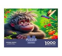 Gorilla Puzzles 1000 Pièces Cadeau Unique Jeu Éducatif Challenge Toy À De Qualité Supérieure Peinture Art pour Adultes Et Enfants 70x50cm/1000pcs