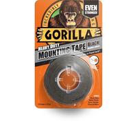 Gorilla Résistant Support Bande Double Côté Étanche Noir Montage Fix Rouleau