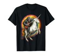 Gorilla Rockin' the Unicorn Guitare arc-en-ciel amusante pour musique T-Shirt