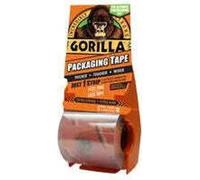Gorilla Ruban adhésif d'emballage Gorilla et dévidoir pour usage intensif - Transparent - 72 mm x 18 m