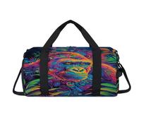Gorilla Sac de sport coloré avec compartiment à chaussures pour le week-end, le voyage, la gym, pour femmes, hommes, enfants, filles, garçons