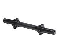 Gorilla Sports - 1 x Barre courte noir avec bagues de serrage en forme d'étoile 35cm