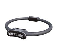 GORILLA SPORTS® Anneau de Pilates - Diamètre 36 cm, à Double Poignée, Antidérapant, Rembourré, Léger, avec Exercice et Sac - Cercle de Résistance, Ring Yoga, pour Femmes, Entraînement, Fitness, Maison