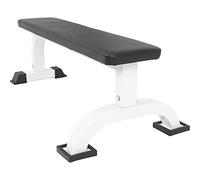GORILLA SPORTS® Banc de Musculation Plat - Charge Max. 250 kg, 110 x 58 x 40 cm, Noir - Banc d'Entraînement, Haltérophilie, Abdominaux, Fitness, Sport, Gym, Maison