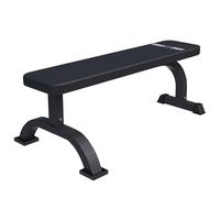 GORILLA SPORTS® Banc de Musculation Plat - Charge Max. 250 kg, 110 x 58 x 40 cm, Noir/Blanc - Banc d'Entraînement, Haltérophilie, Abdominaux, Fitness, Sport, Gym, Maison (Noir)