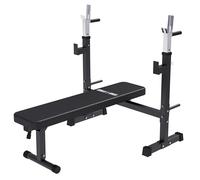 GORILLA SPORTS® Banc de musculation pliable avec support, max 200 kg, acier