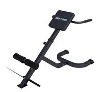 GORILLA SPORTS® Banc de Musculation pour Dos - Réglable en Hauteur (4 Positions), 45°, Charge Max. 120 kg, Noir/Blanc - Appareil Hyperextension, pour Abdominaux, Entraînement, Fitness, Gym (Noir)