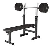 GORILLA SPORTS® Banc Musculation - Pliable, Réglable avec Support, Jeu de 38/70/100 kg, Robuste, Max 200kg, Noir/Blanc - Musculation Homme, Banc Pliable, Appareil, Home Gym, Sport, Machine