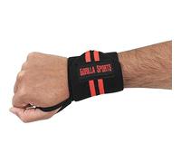 Gorilla Sports Bande de Maintien Poignet Noir-Rouge