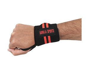 Gorilla Sports Bande de Maintien Poignet Noir-Rouge