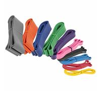 GORILLA SPORTS® Bandes de Résistance - Single ou Lot, Antidérapante, 10 Niveaux de Force, en Latex Naturel - Bande Élastique Fitness, Musculation, pour Exercice, Gym, Pilates, Entraînement et Sport