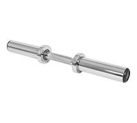GORILLA SPORTS® Barre d’Haltère Courte 50 cm, Ø 50 mm, Chromée, 136 kg | Poignée Moletée Ø 28 mm, 2 Fermetures à Ressort, Pour Disques 51 mm; Barre Courte pour Musculation et Endurance