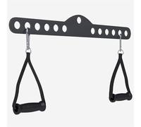 GORILLA SPORTS® Barre de tirage 60/75/100 cm avec poignées et mousquetons | Poignée réglable et ergonomique pour poulie haute, rowing, biceps, triceps, dos et exercices des épaules
