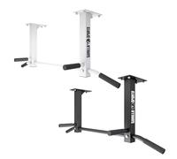 GORILLA SPORTS® Barre de Traction Plafond, Acier, 350 kg, Multi-Grip | Poignées antidérapantes, 3 positions de prise, fixation avec vis, pour musculation des bras, épaules et poitrine, noir/blanc