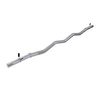 GORILLA SPORTS® Barre d'Haltère Curl - SZ, Longue 120 cm, Ø 30 mm, Antidérapante, Moletée, 2 Fermoirs à Ressort, Jusqu'à 180kg, Chromé - Barres EZ, Barre de Musculation, Équipement, Gym, Haltérophilie