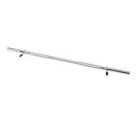 GORILLA SPORTS® Barre d'Haltère - Longue 120 cm, Diamètre Ø 30mm, Max. Charge 180kg, 2 Fermoirs à Ressort, Chromé - Barre de Musculation, Équipement de Gym à Domicile, Haltérophilie, Fitness, Exercice