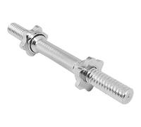 GORILLA SPORTS, Barre d'haltères Courte, chromée, 42 cm, Taille Standard, fermoirs en étoile