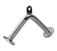 Gorilla Sports® Barre en V pour Biceps et Triceps - Poignée Moletée en Forme de V, Max 200 kg, Chromé, Acier - Fixation pour Machine à Câble, Barre de Triceps, Barre de Traction, Musculation, Fitness
