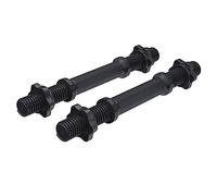 GORILLA SPORTS® Barres d’Haltères 35 cm, Lot de 2, Ø 30 mm, Argent/Noir | Acier Massif, Poignées Moletées, 4 Fermetures Étoile, Jusqu’à 100 kg; Paire d’Haltères pour Disques 30/31 mm, Musculation