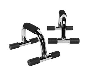 GORILLA SPORTS® Barres Push Up, lot de 2, charge 150 kg, acier chromé
