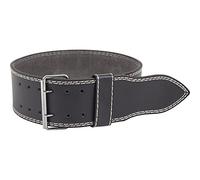 Gorilla Sports® Ceinture Musculation - S/M/L/XL, Haute Qualité, Robuste, Cuir, Noir - Ceinture de Force, Haltérophilie, Lestage, Sport Musculation, Powerlifting, Bodybuilding, Fitness, Gym