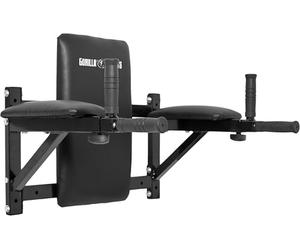 GORILLA SPORTS® Chaise romaine murale, station abdominaux et dips 200 kg | Barres à dips avec dossier et accoudoirs rembourrés, pour abdominaux, dos, épaules et bras, dimensions 60 x 58-69 x 50 cm