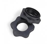 Gorilla Sports® Colliers Barbell Spinlock - pour Barres Ø 30mm, Antidérapants, Acier Chromé, Argent/Noir - Colliers D’Haltères, Bague de Serrage, Haltères Fixation, Gym