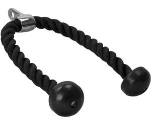Gorilla Sports® Corde Triceps - 68cm / 85cm / 100cm, Antidérapante, Max 150 kg, en Nylon, Noir - Corde de Traction, Corde à Tirer, Câble pour Biceps/Triceps, Musculation, Équipement de Gym, Fitness