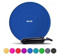 GORILLA SPORTS® Coussin d'Équilibre - avec Pompe, Diamètre 33cm, Antidérapant, Gonflable, PVC, Couleur au Choix - Fitness Materiel, Sport Maison, Pilates Accessoires, Yoga