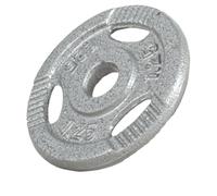 Gorilla Sports® Disques de Poids - 1,25kg, 2,5kg, 5kg, 10kg, 15kg, 20kg Set de 2kg, 27,5kg, 30kg, Ø 30/31mm, Fonte, Argent/Noir - Disques d'Haltères, Ensemble de Plaques, Musculation, Fitness, Gym