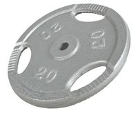 Gorilla Sports® Disques Poids - 1,25/2,5/5/10/15/20kg, Set 2/27,5/30kg, Ø 30/31mm, Fonte, Argent/Noir - Ensemble Plaques d'Haltères, Musculation, Fitness, Gym