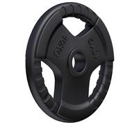 1 x Disque de 10 KG - Poids en fonte avec poignées et revêtement caoutchouc - Ø 51mm d'alésage