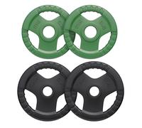 Gorilla Sports® Disque d'haltère 50/51 mm olympique en caoutchouc Gripper, B: 30 KG (2 x 5 KG + 2 x 10 KG)
