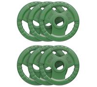 Gorilla Sports® Disque d'haltère 50/51 mm olympique en caoutchouc Gripper, C: 30 KG (6 x 5 KG)
