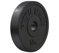 Gorilla Sports® Disques de Poids - Individuel ou Ensemble, 1,25kg, 2,5kg, 5kg, 7,5kg, 10kg, 15kg, 27,5kg, 30kg, Ø 30mm, Plastique, Noir - Disques d'Haltères, pour Musculation, Fitness, Domicile, Gym